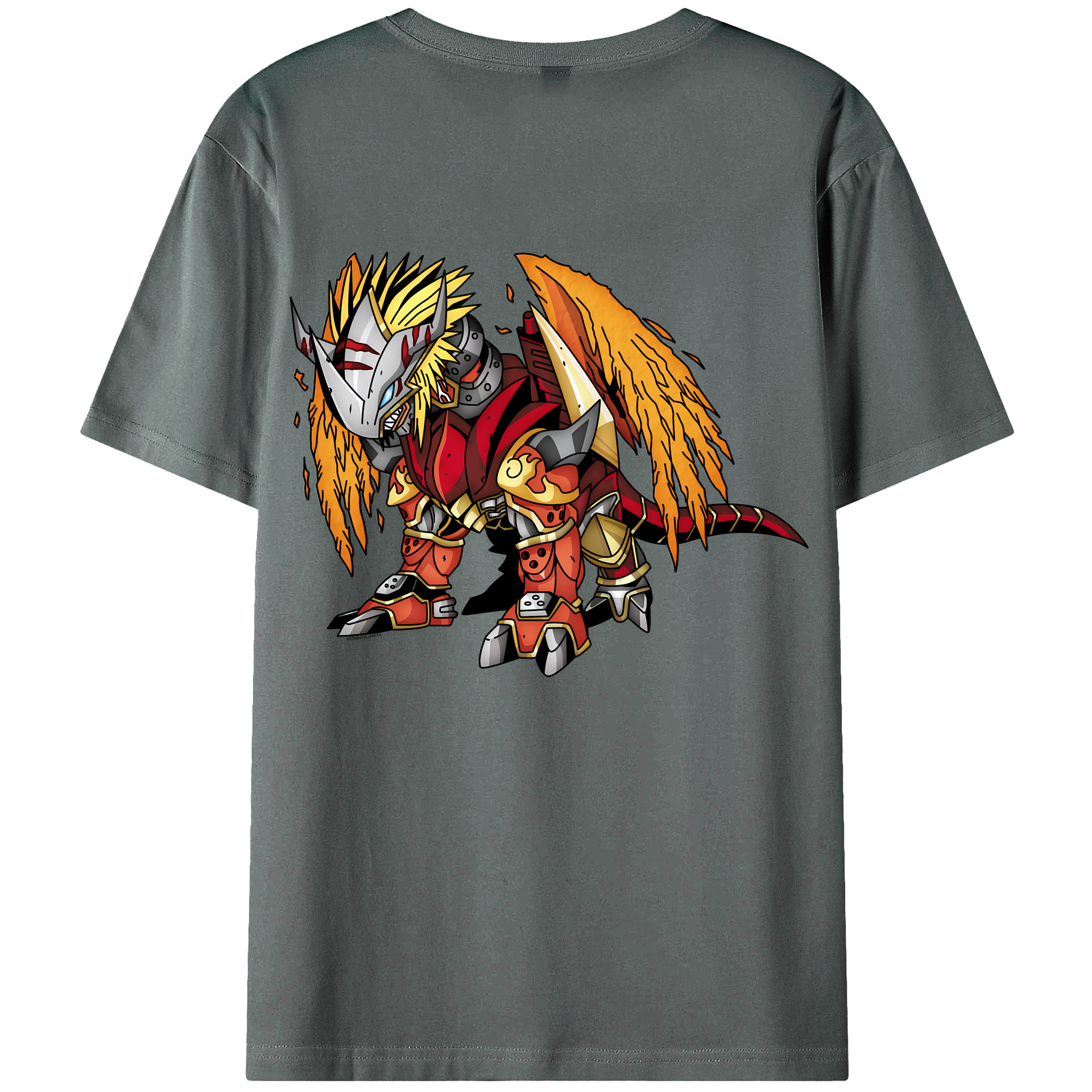 （画像用） Digimon デジタルモンスター/デジモン 綿100％半袖Tシャツ（背面プリント）